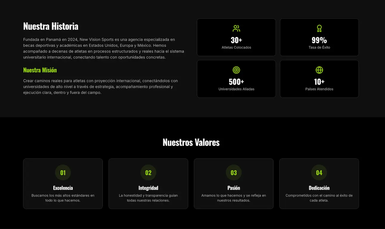 New Vision Sports — captura 7