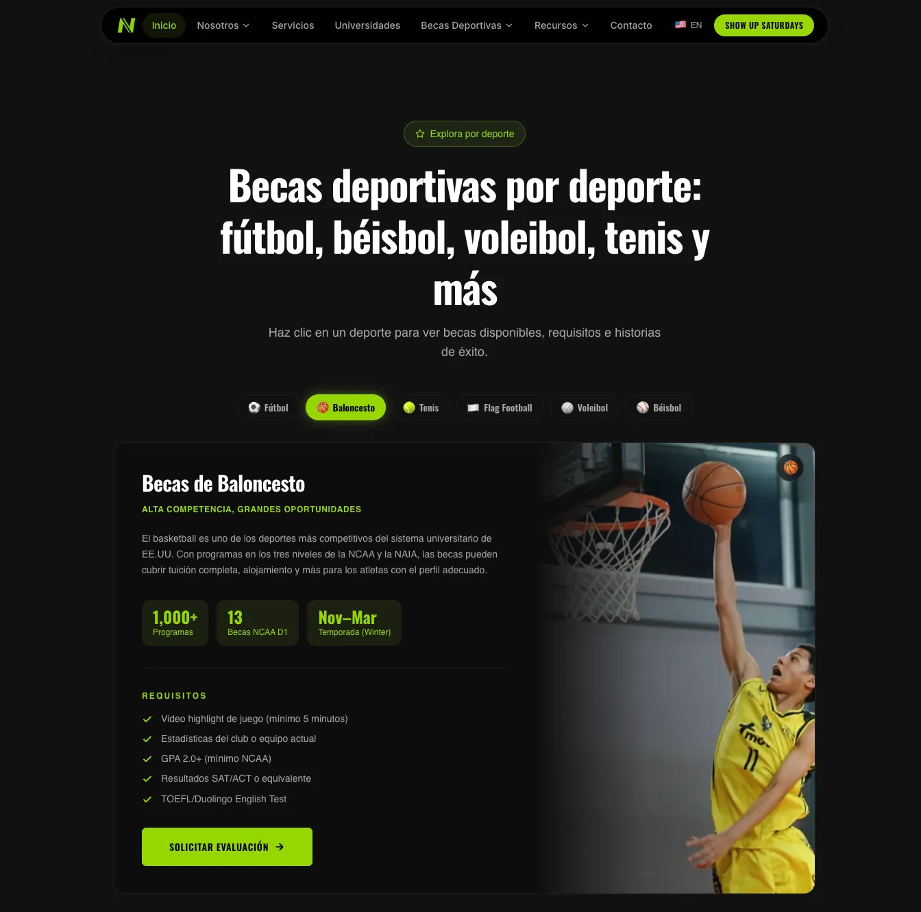 New Vision Sports — captura 3